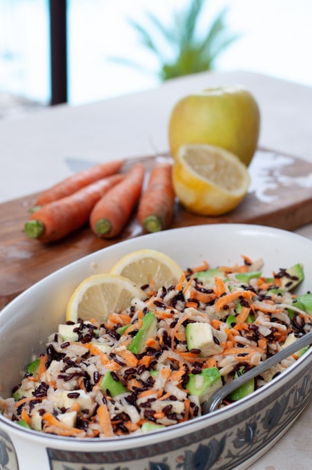 Black Rice Recipe With Apple And Carrots 