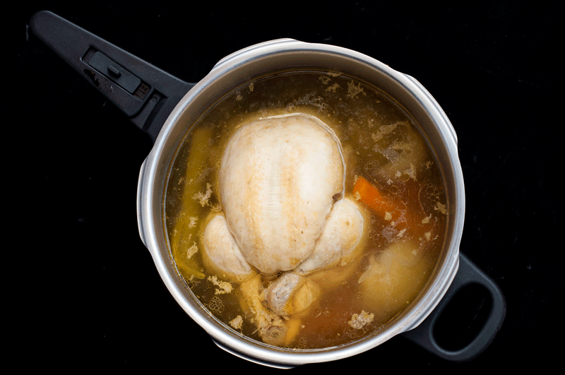 how to boil a whole chicken