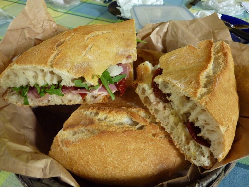 mediterranean picnic panino