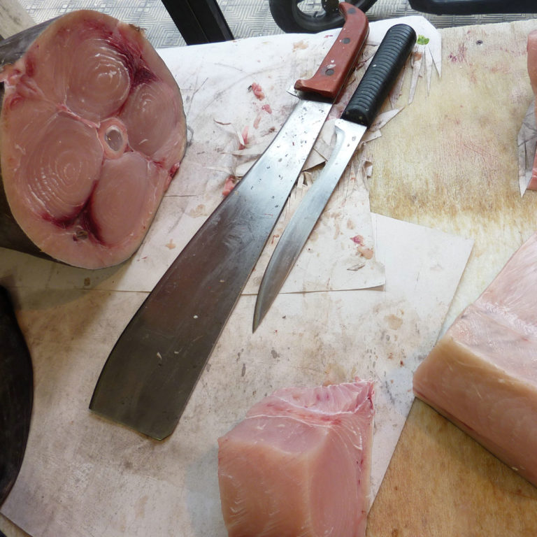 different swordfish meat cuts
