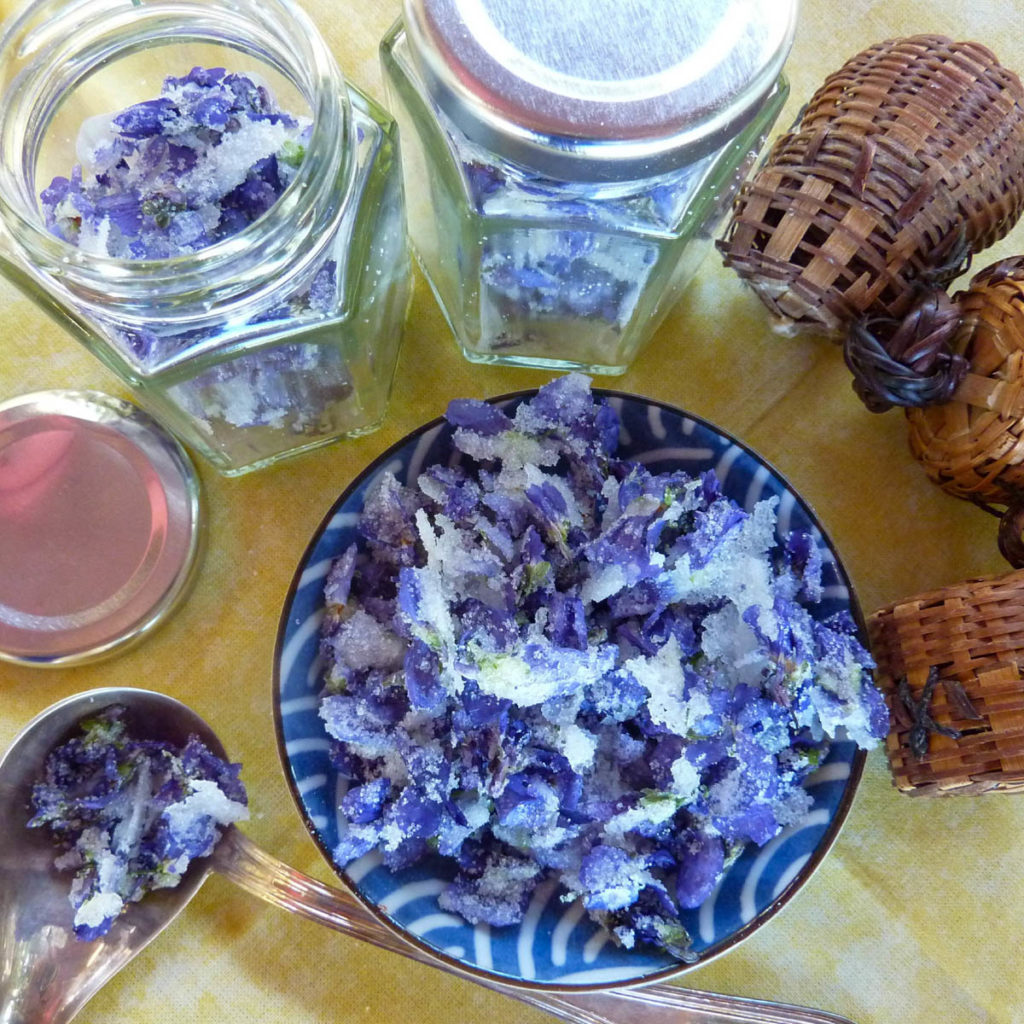 homemade crystallized violets festival