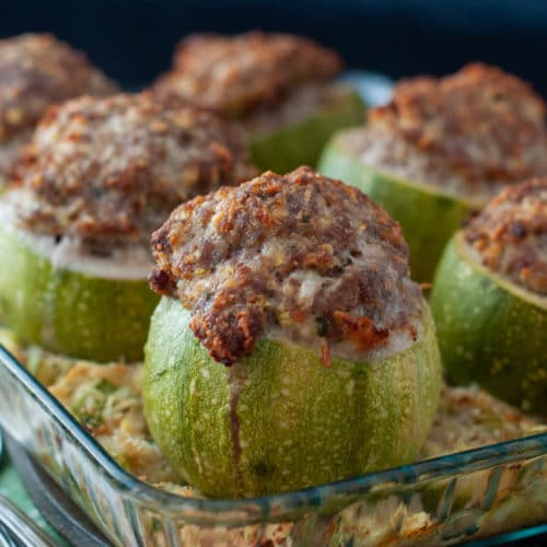 Stuffed Round Courgettes