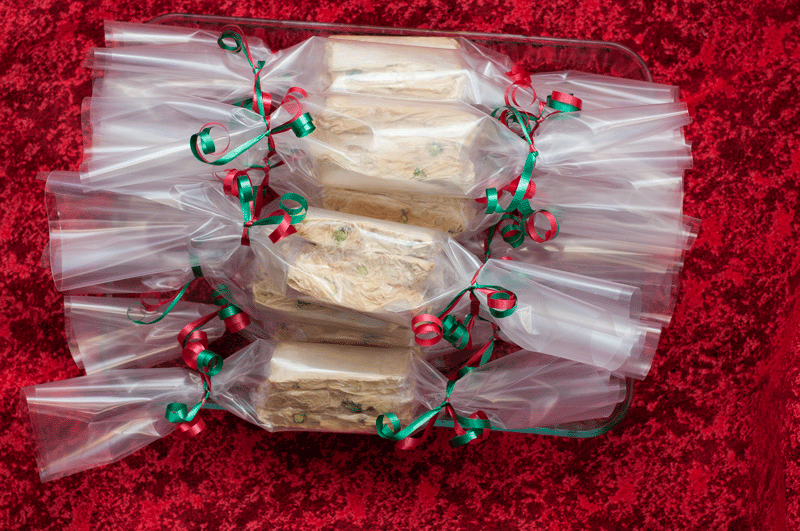 Torrone Italian Nougat wrapped as candies