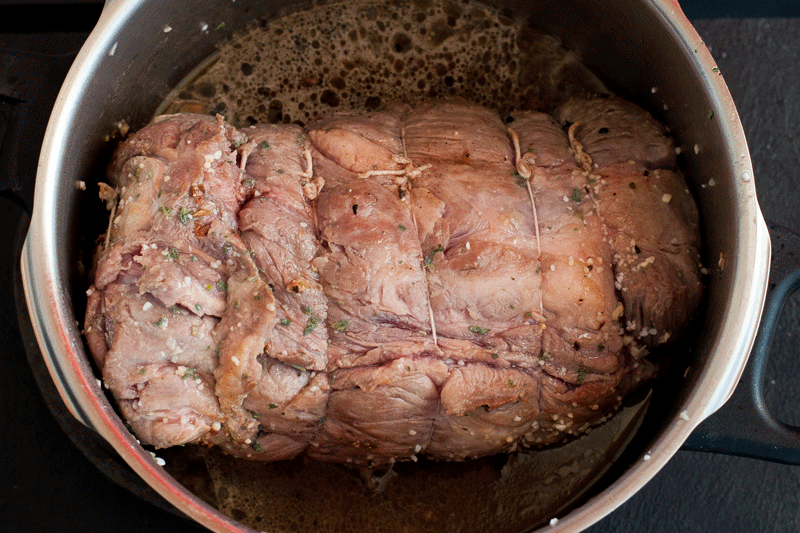 cook the pork in the pressure cooker for 40 minutes