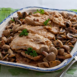 Creamy Chicken Marsala Without Cream with potatoes