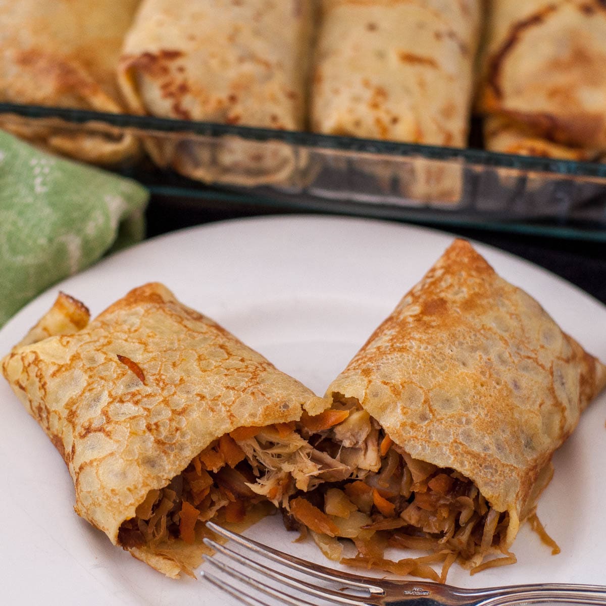 Savory Crepes Spring Roll Style