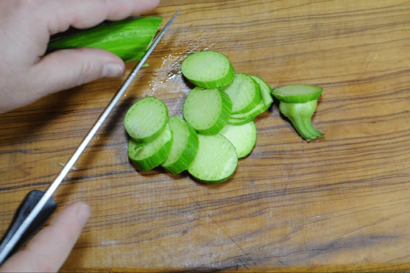 Zucchini Albenga cut in slices
