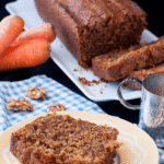 This carrot cake combines the crunchiness of the carrots and the walnuts with a moist batter. It is perfect for picnics, easy to carry and mess free! #yourguardianchef #dessert #carrotcake