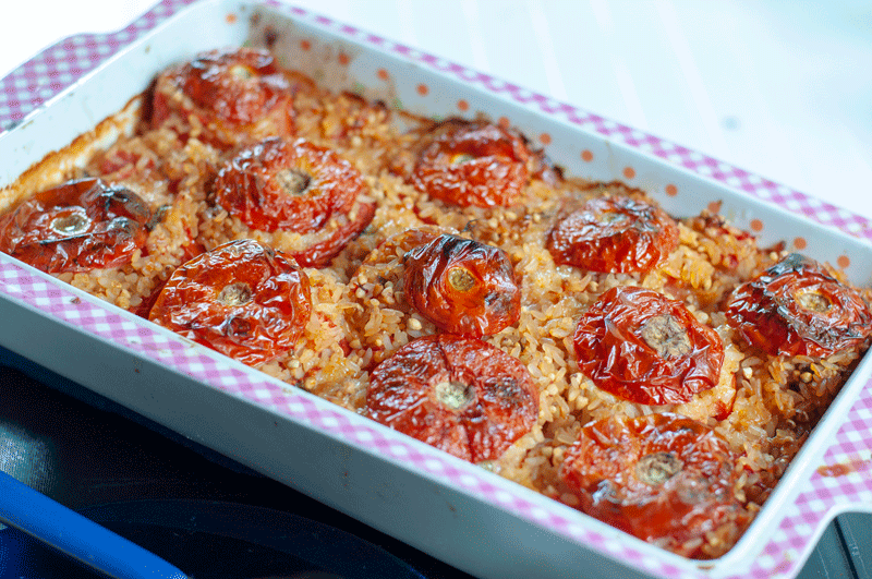 Italian rice stuffed tomatoes