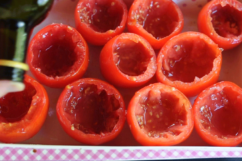 Season the tomatoes