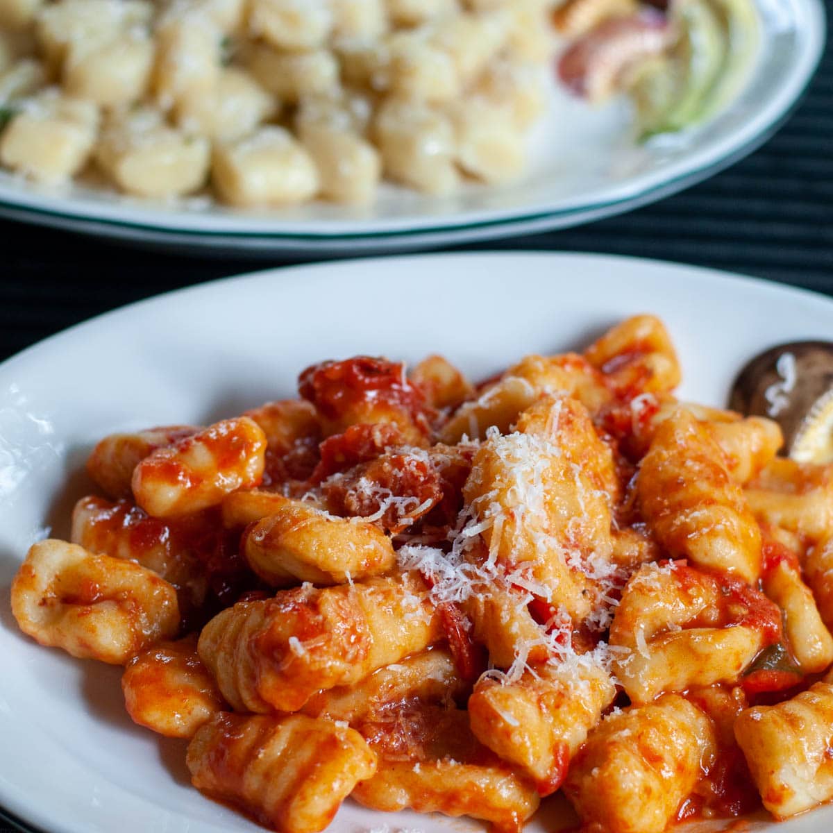 Italian Gnocchi served with tomato sauce