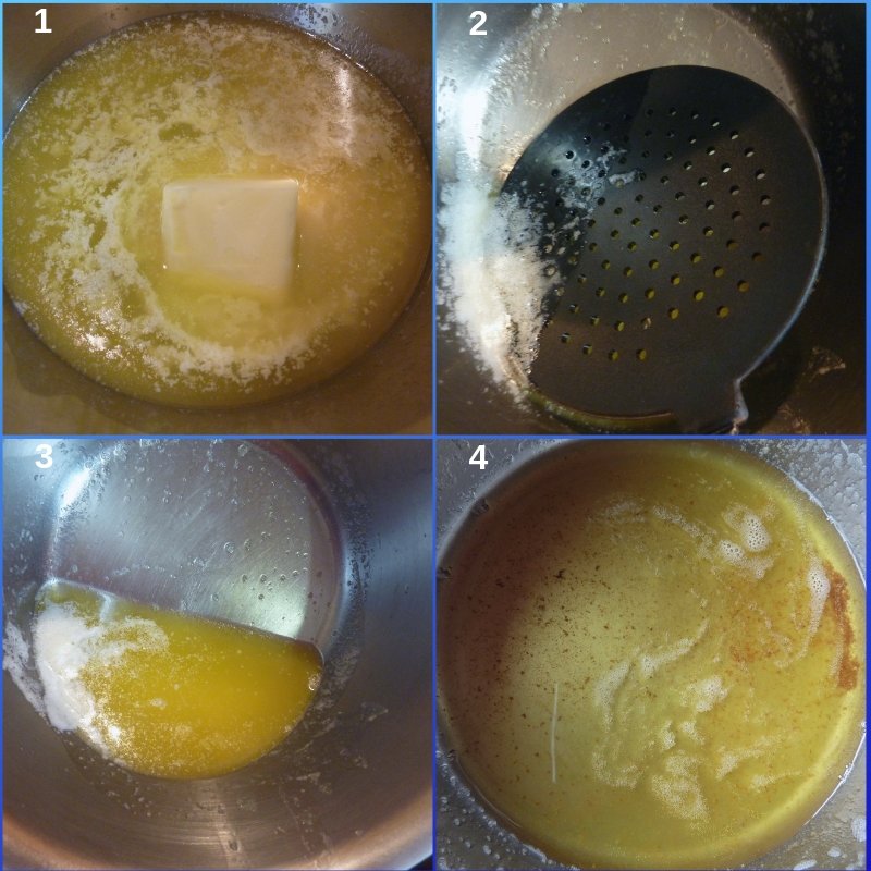 Step by step clarified butter