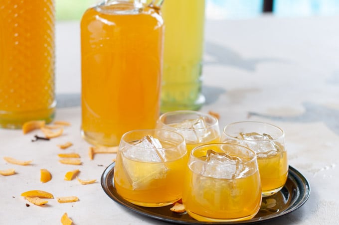 orange liquor served in small glasses