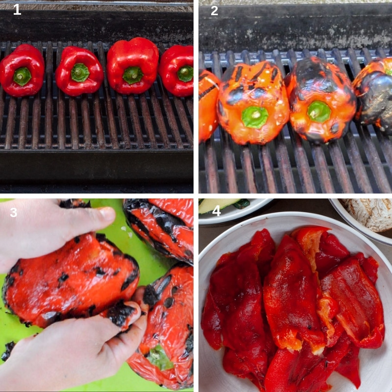 step by step how to grill peppers