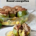 Stuffed round courgettes pin