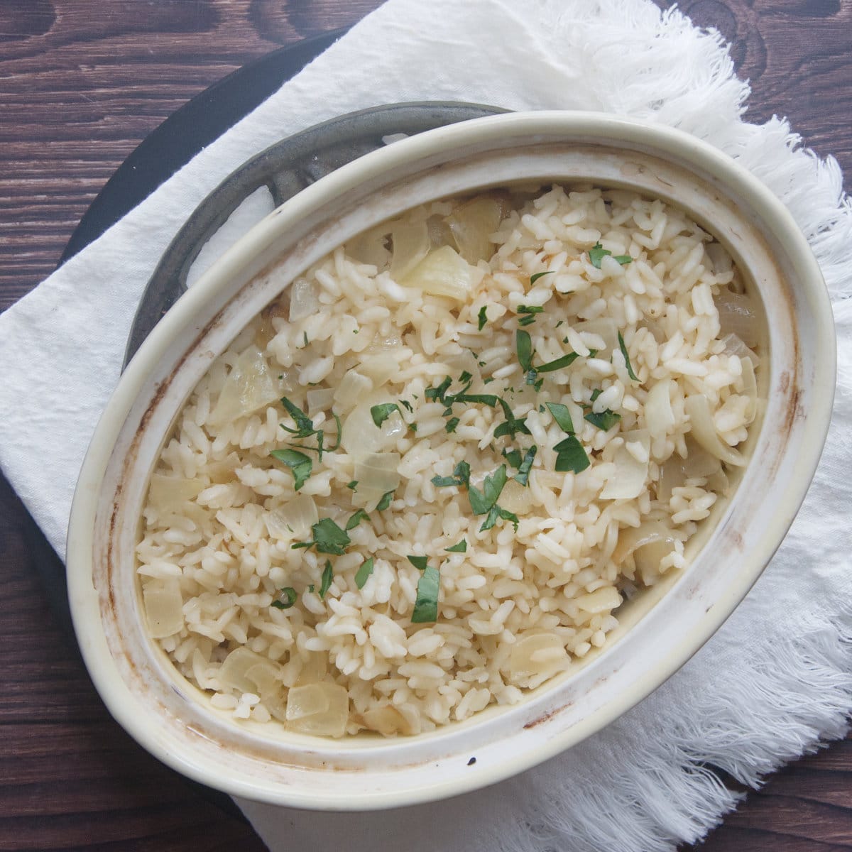 Italian Risotto Pilaf Baked in the Oven