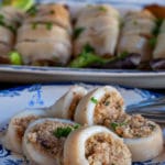 5 reviews · 35 minutes · Makes 4Stuffed calamari recipe is very common in the Mediterranean countries and I discovered that is very popular during Christmas. I love it any time of the year. #yourguardianchef #calamari #squid