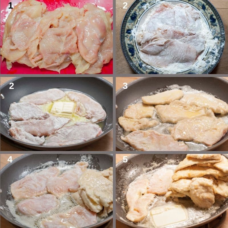 Cooking chicken Marsala