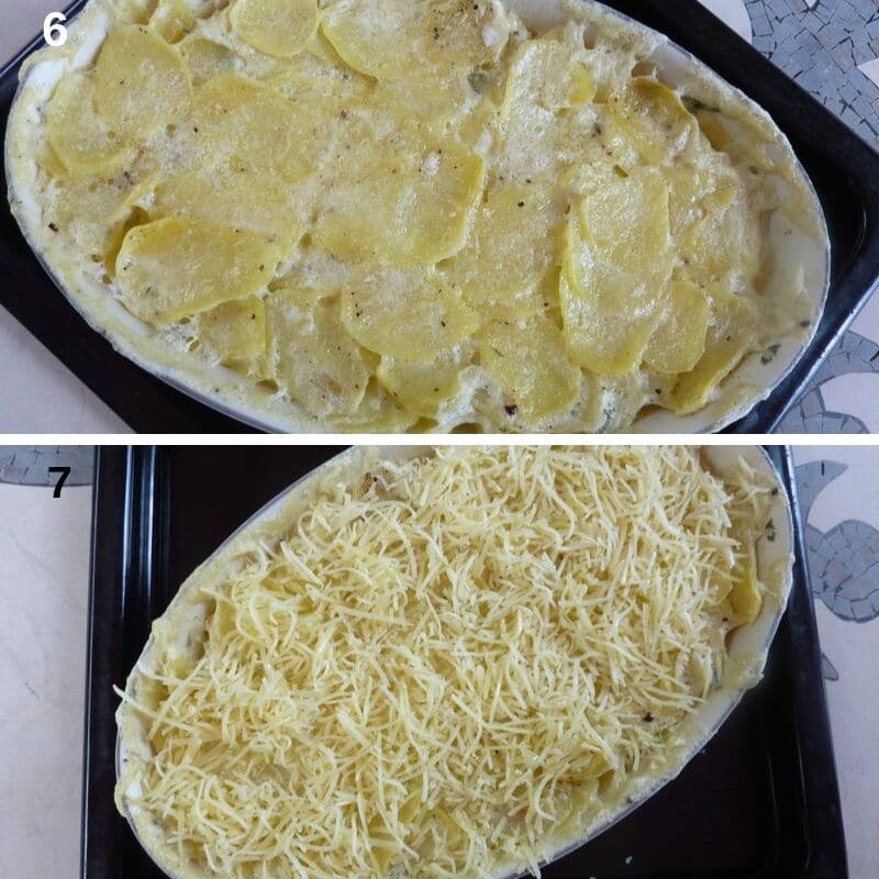 Grilling the dauphinoise 