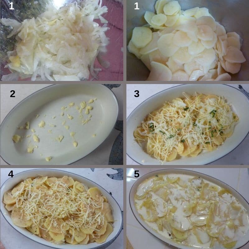 Pre-cooking the Dauphinoise potatoes