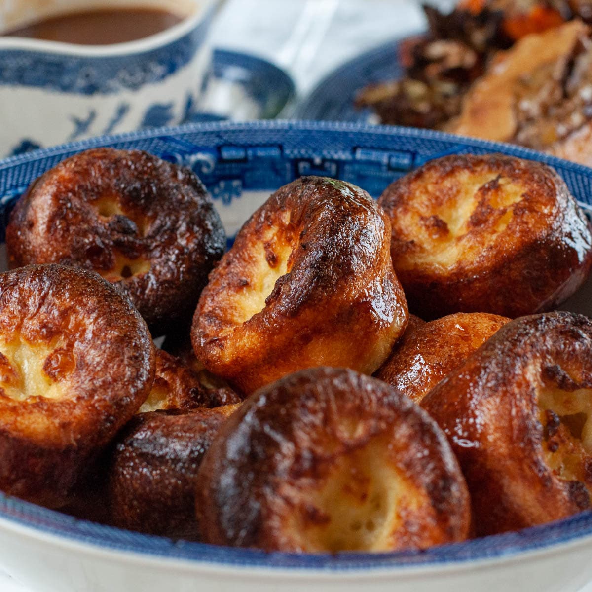 Yorkshire pudding served with stuffed pork