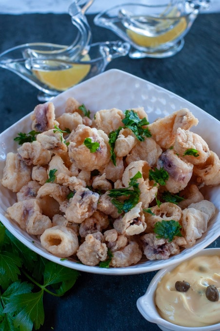 Italian fried calamari served with aioli