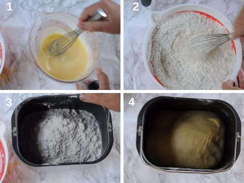 Making the pizza dough
