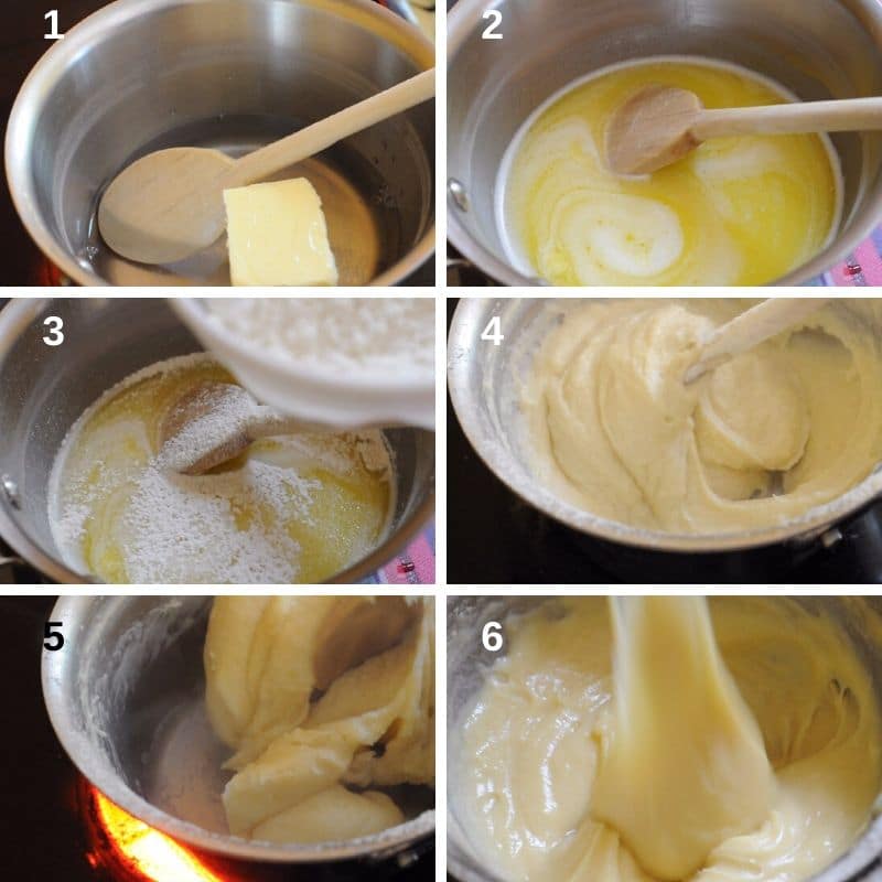 Making the choux dough