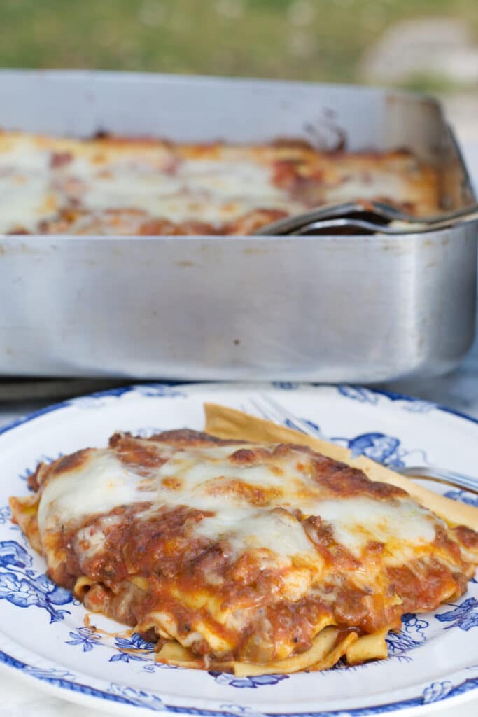 Lazy lasagna made with no boil lasagna sheets