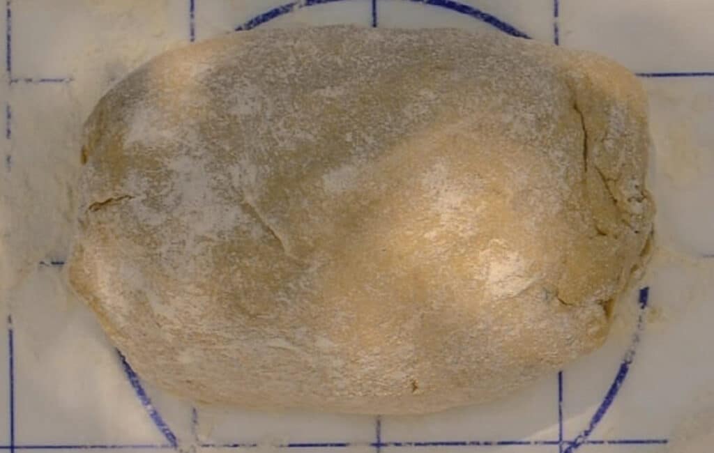 brioche dough on a flat surface