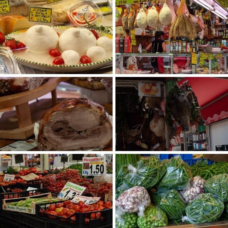 Italian produce sold in the Trionfale market