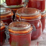 Italian tomato sauce made from fresh tomatoes is usually very simple, I only add some basil and preserve it in glass jars for the winter. I can add the seasoning after depending on the recipe I want to make. However, I never add a lot of flavours, I like a simple tomato sauce recipe, flavoured with garlic and basil leaves. #yourguardianchef #italianfood #italianrecipes #tomatorecipes #tomatosauce