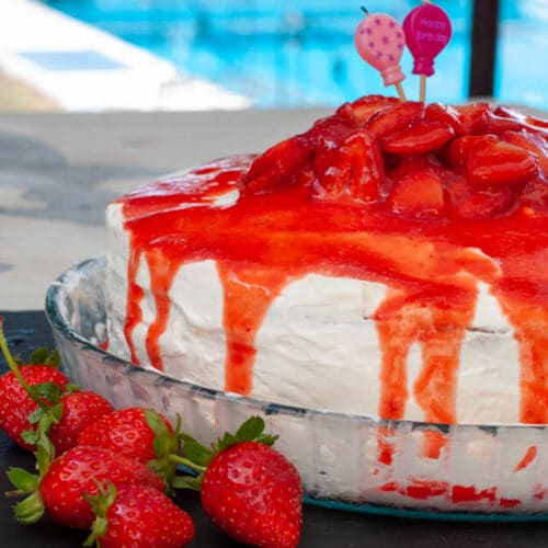 Strawberry Shortcake Birthday Cake In Layers