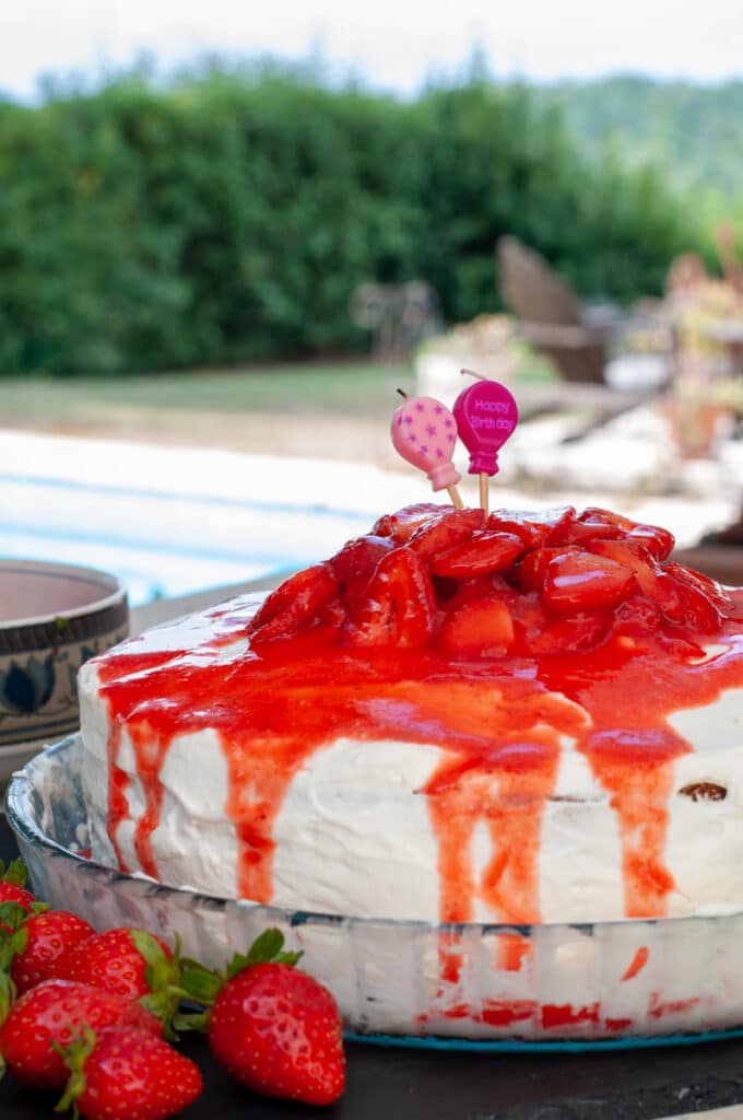 Strawberry Shortcake Birthday Cake In Layers