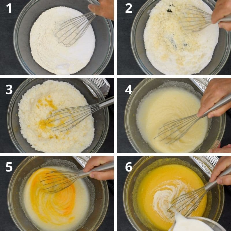 step by step making the lemon mix