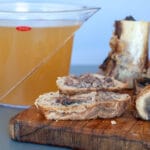 Don't make simple beef stock, make the authentic brown stock using roasted bone marrow. You really get the intense flavor of the beef and all the goodness of the bone marrow.