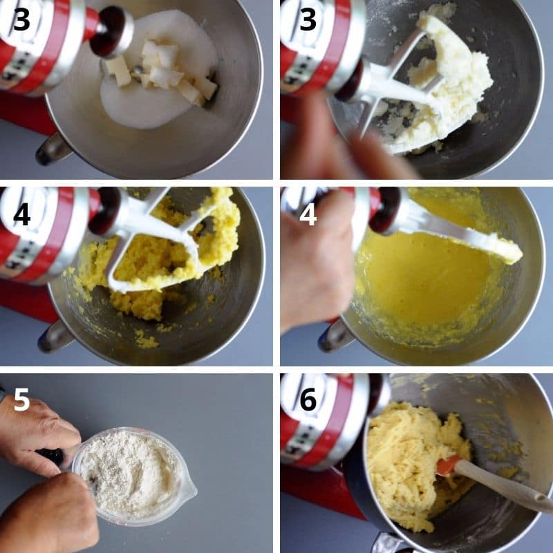 step by step making the cake batter