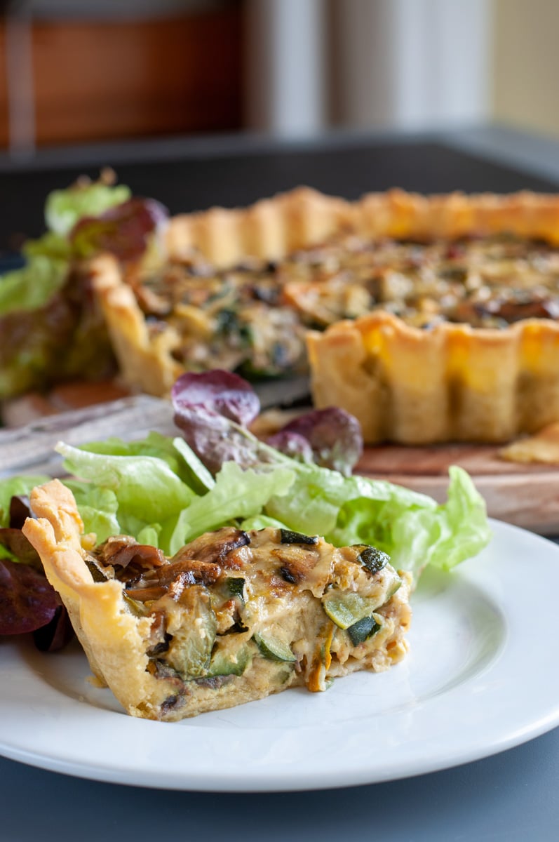 Zucchini Mushroom Quiche Recipe With Bacon Your Guardian Chef