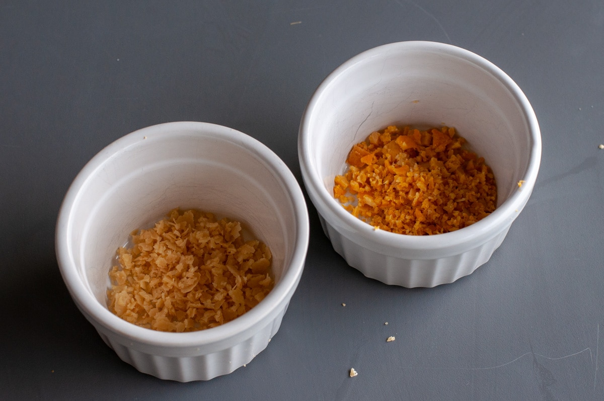 zest from the peels used for limoncello and orange curacao