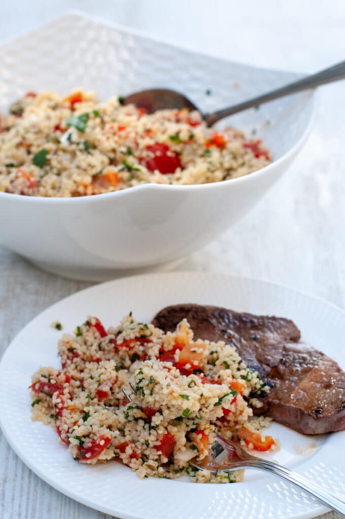 tabbouleh served with lamb