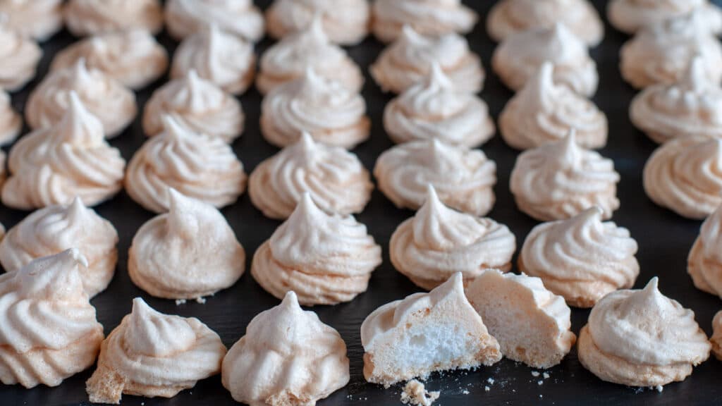 center of the meringues