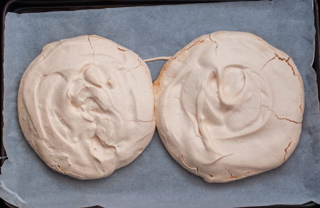 baked large meringues