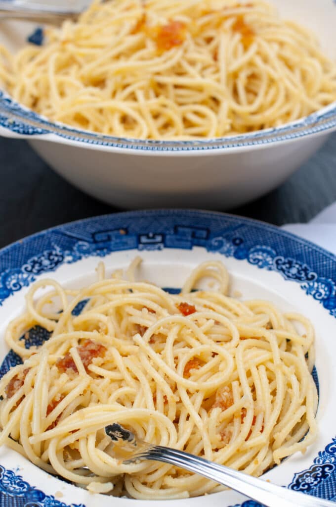 Spaghetti alla Bottarga di Muggine, cured salted mullet roe