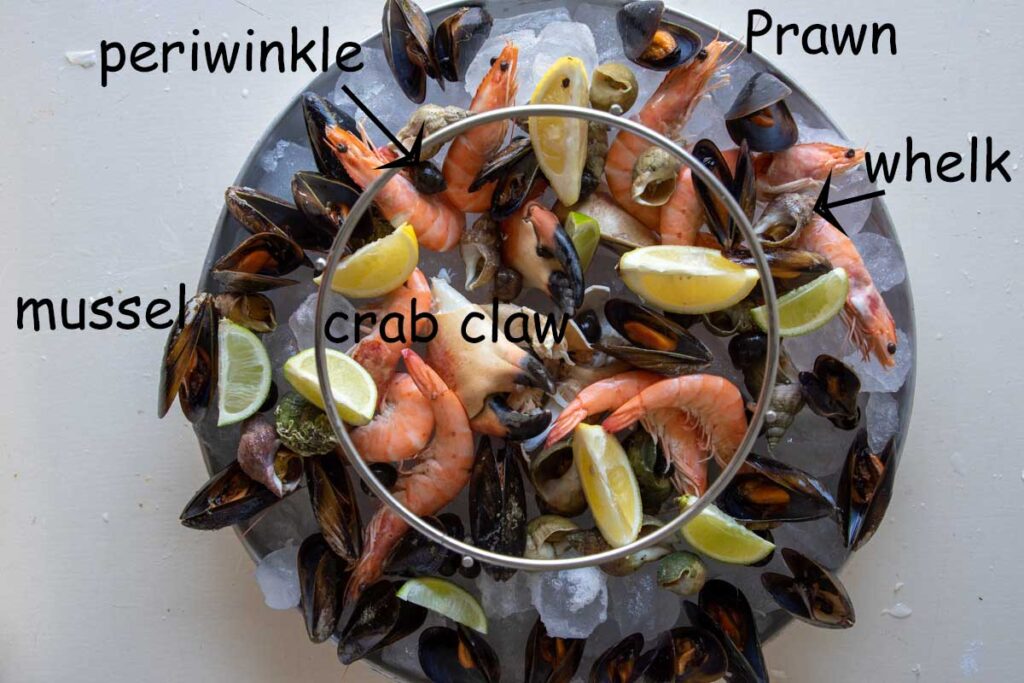 assorted seafood platter