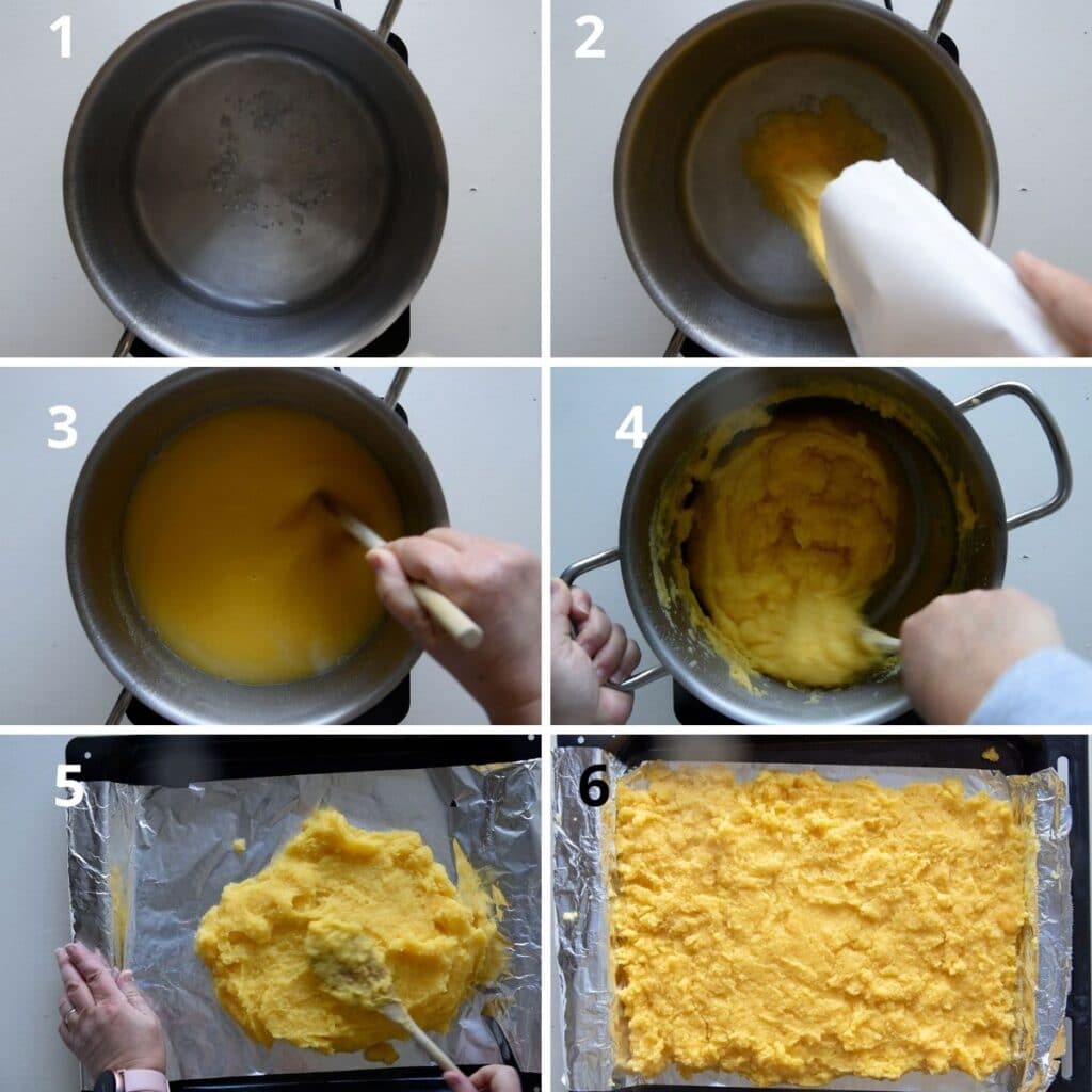 making polenta