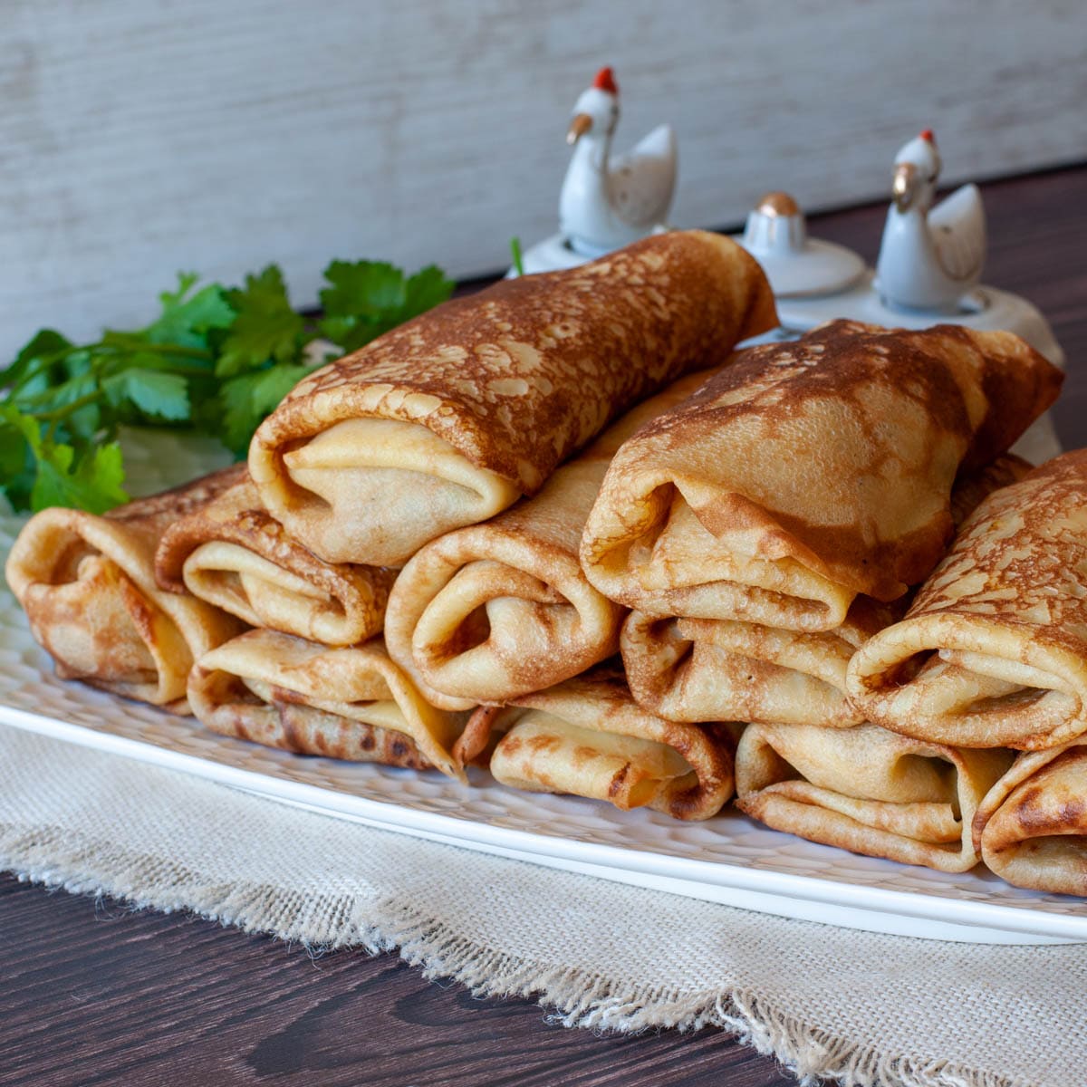 savory chicken crepes