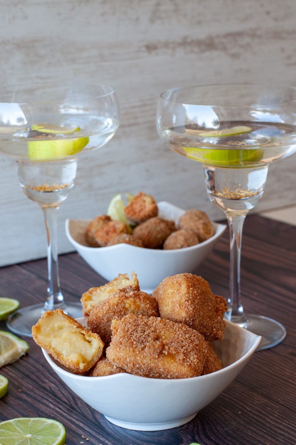 fried custard served with an aperitif