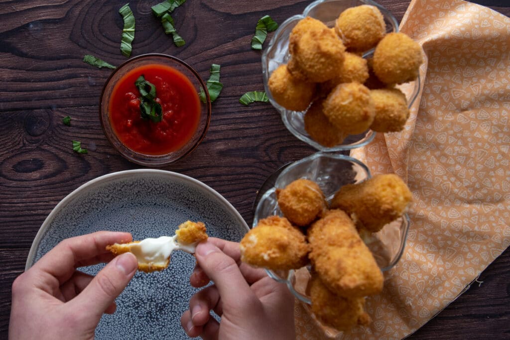 Italian Deep Fried Mozzarella Cheese Sticks And Balls Your Guardian Chef
