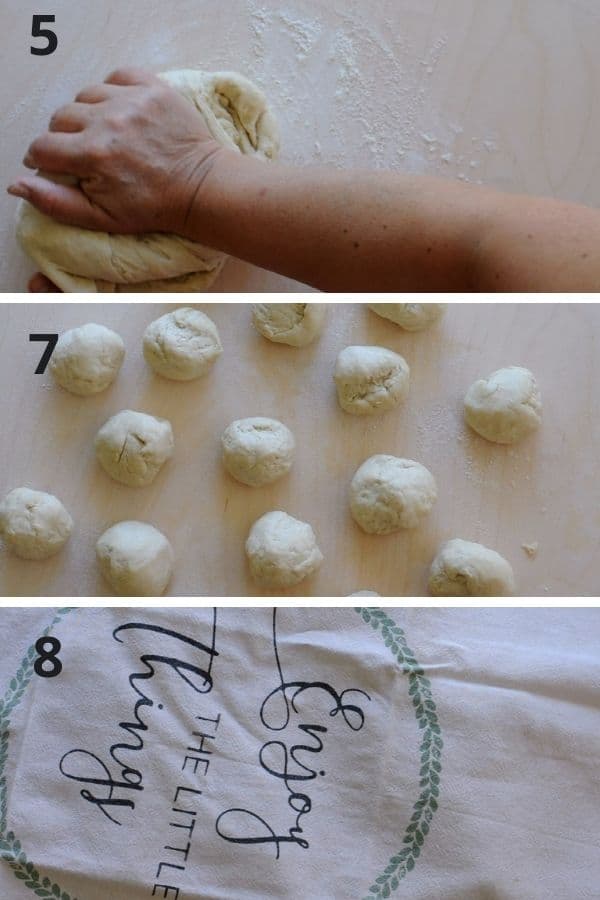 cut the dough into balls
