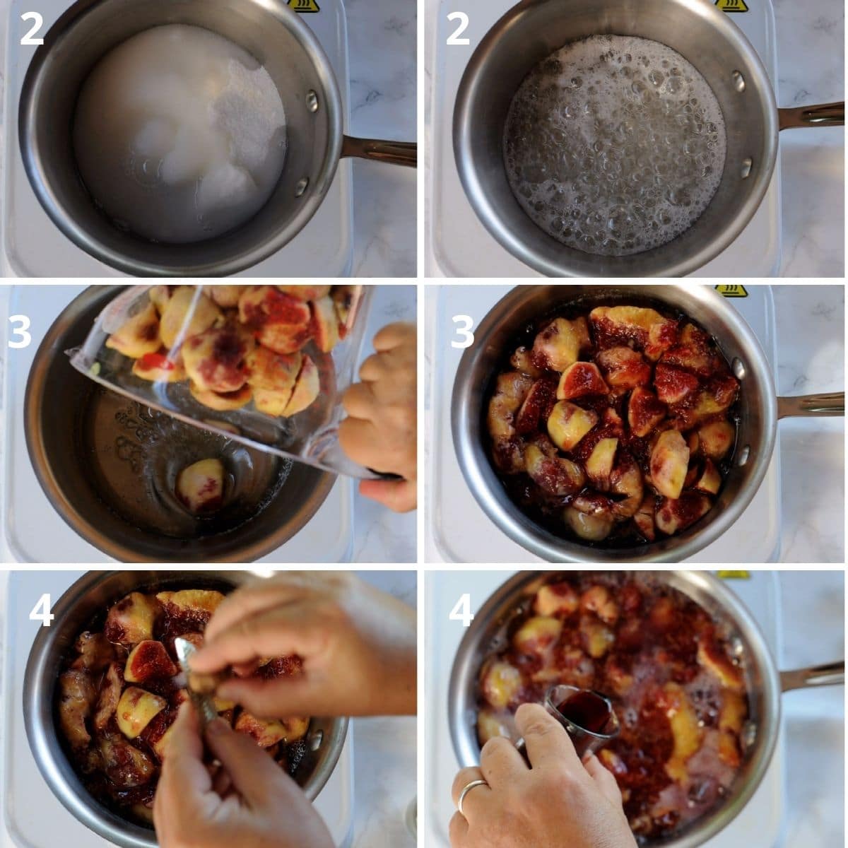 Making the balsamic fig glaze
